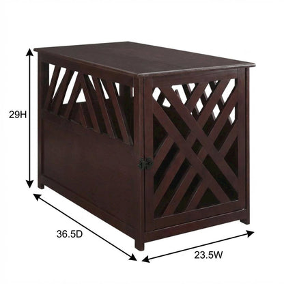 Espresso Wooden End Table with Sturdy Frame and Classic Design
