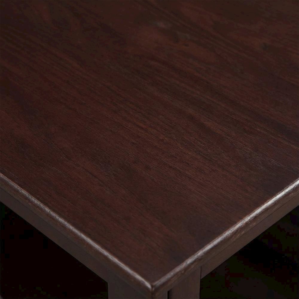 Espresso Wooden End Table with Sturdy Frame and Classic Design