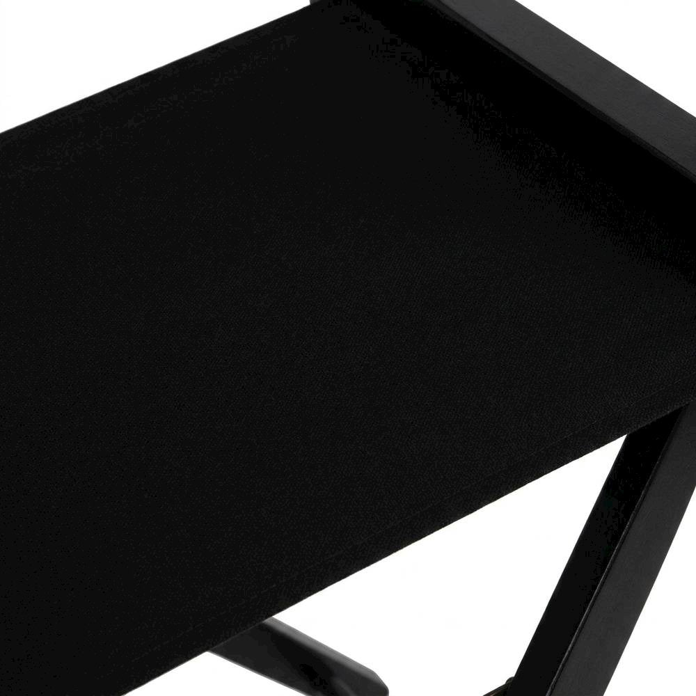 Black Extra-Wide Director's Chair, Black Frame, 30-Inch Bar Height