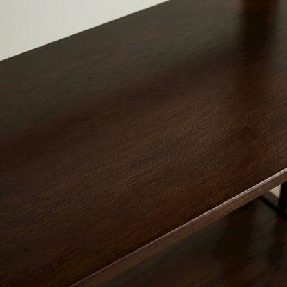 Wooden bookcase in finish with adjustable shelves for versatile storage