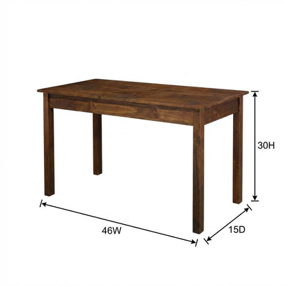 Wooden console table with concealed drawer for stylish storage