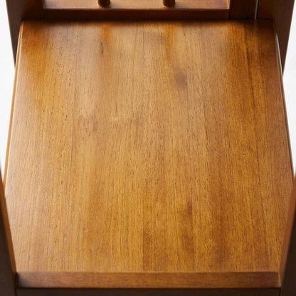Brown Honey Oak Folding Bookshelf with Foldable Shelf Frame and 3 Fixed Tiers