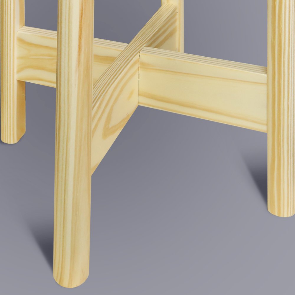 Mid-Century Modern Wood Plant Display Stand, Fit Up to 12"