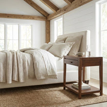 Warm Brown Nightstand with Usb Port and Solid Wood Construction