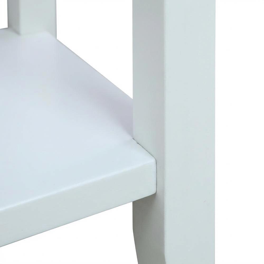 White Nightstand with Usb Port and Single Drawer for Bedroom Storage