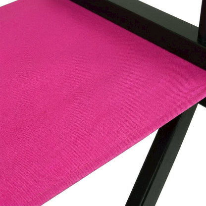 Magenta Director's Chair, Black Frame, 30-Inch Bar Height Folding
