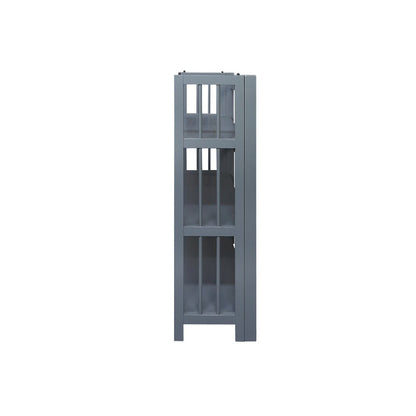 3-Shelf Folding Stackable Bookcase 27.5" Wide, Slate Gray