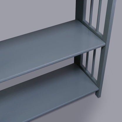3-Shelf Folding Stackable Bookcase 27.5" Wide, Slate Gray