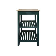 Sunrise Kitchen Island with Solid Wood Top, Hunter Green