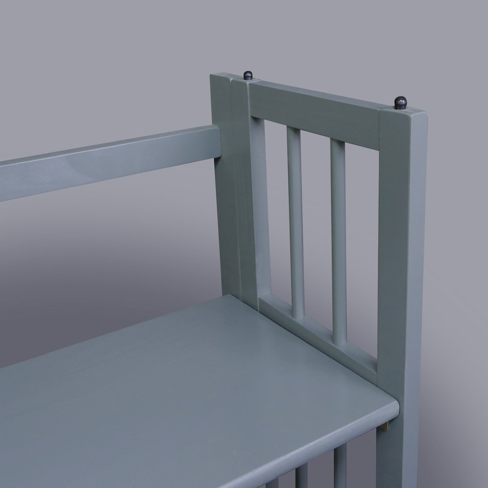 3-Shelf Folding Stackable Bookcase 27.5" Wide, Slate Gray