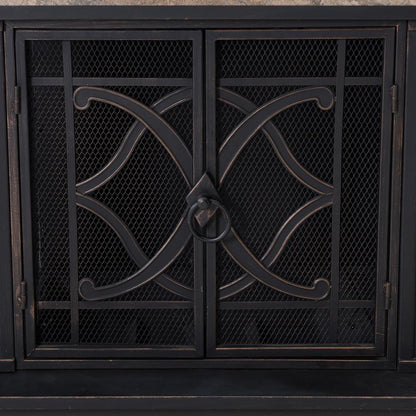 Heirloom Slate Wood Burning Fireplace - Black