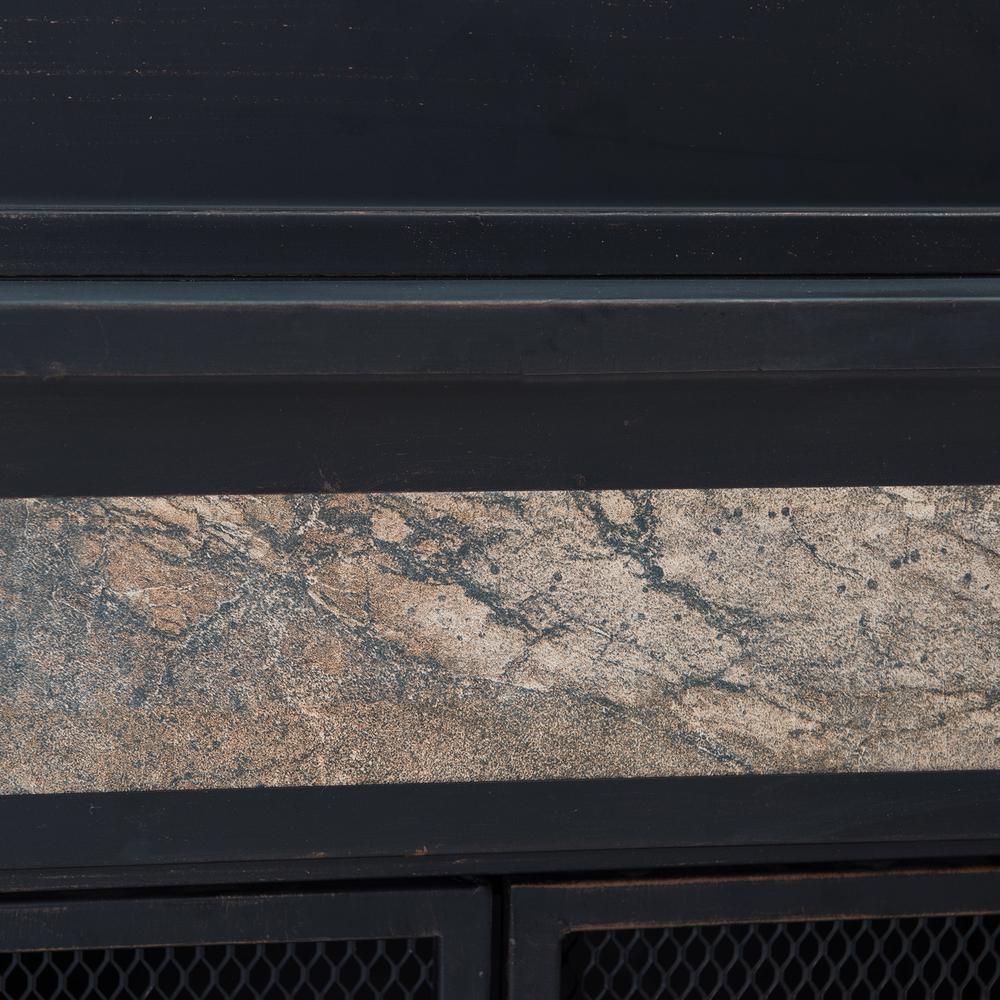 Heirloom Slate Wood Burning Fireplace - Black