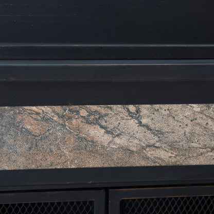 Heirloom Slate Wood Burning Fireplace - Black