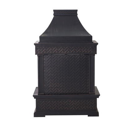 Heirloom Slate Wood Burning Fireplace - Black