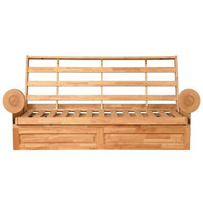 Multi-Functional Futons in Neutral Finish with Comfortable Cushioning