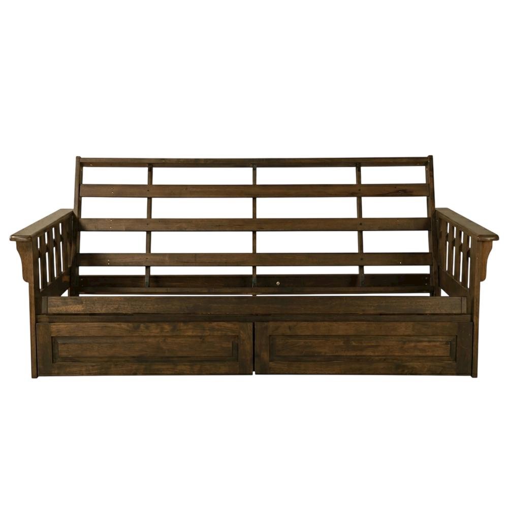 Wooden Futon Frame in Natural Finish with Sturdy Construction