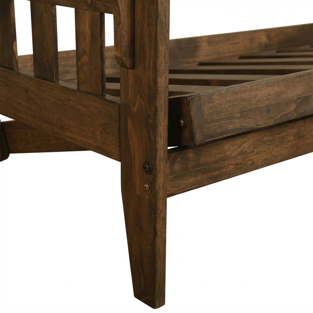 Twin Futon Sofa Bed with Wooden Frame, Versatile Design