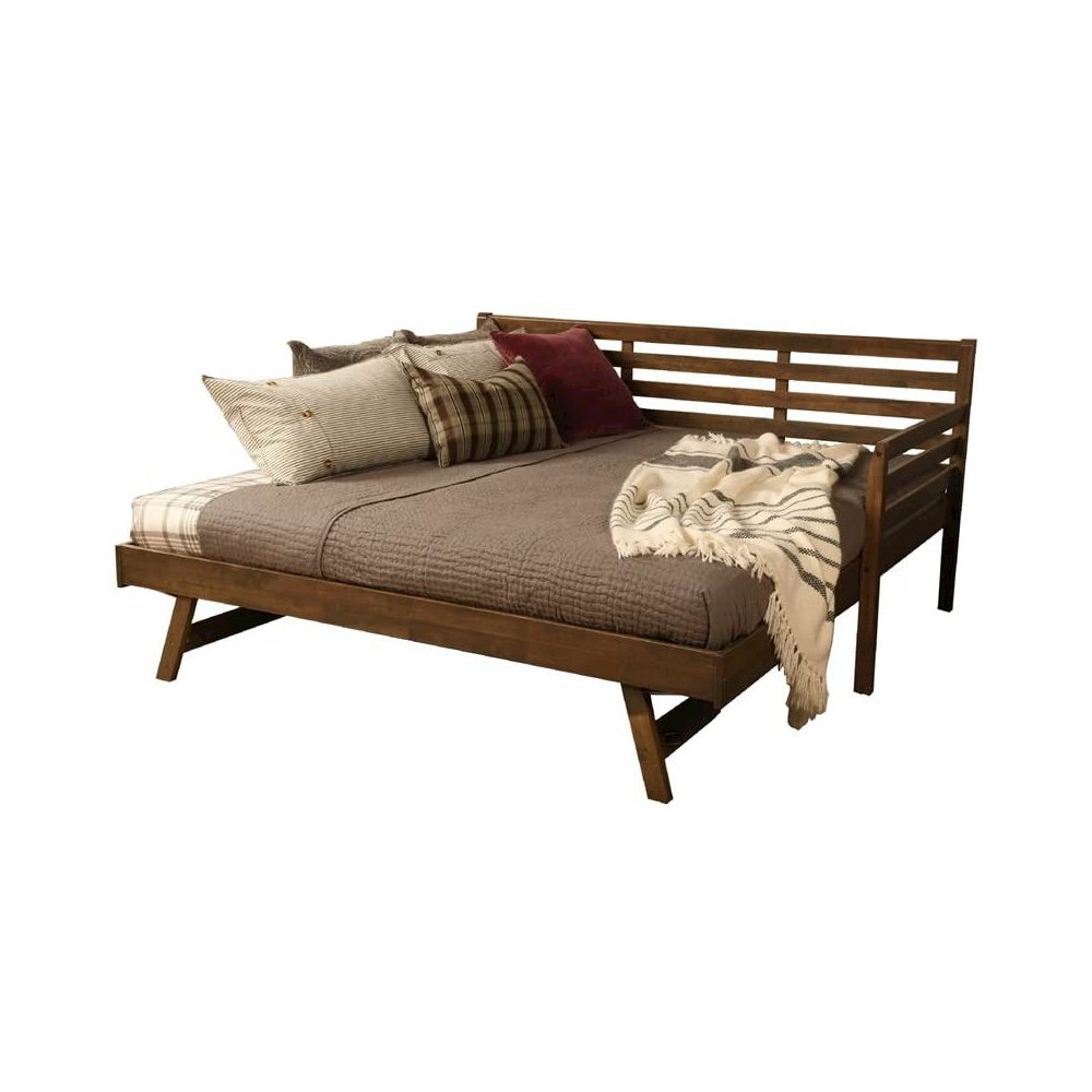 Boho  Daybed-Pop Up-Rustic Walnut Finish
