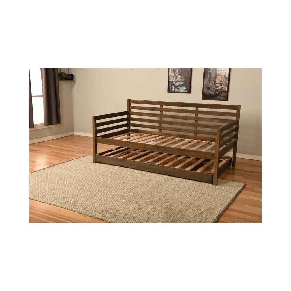 Boho  Daybed-Pop Up-Rustic Walnut Finish