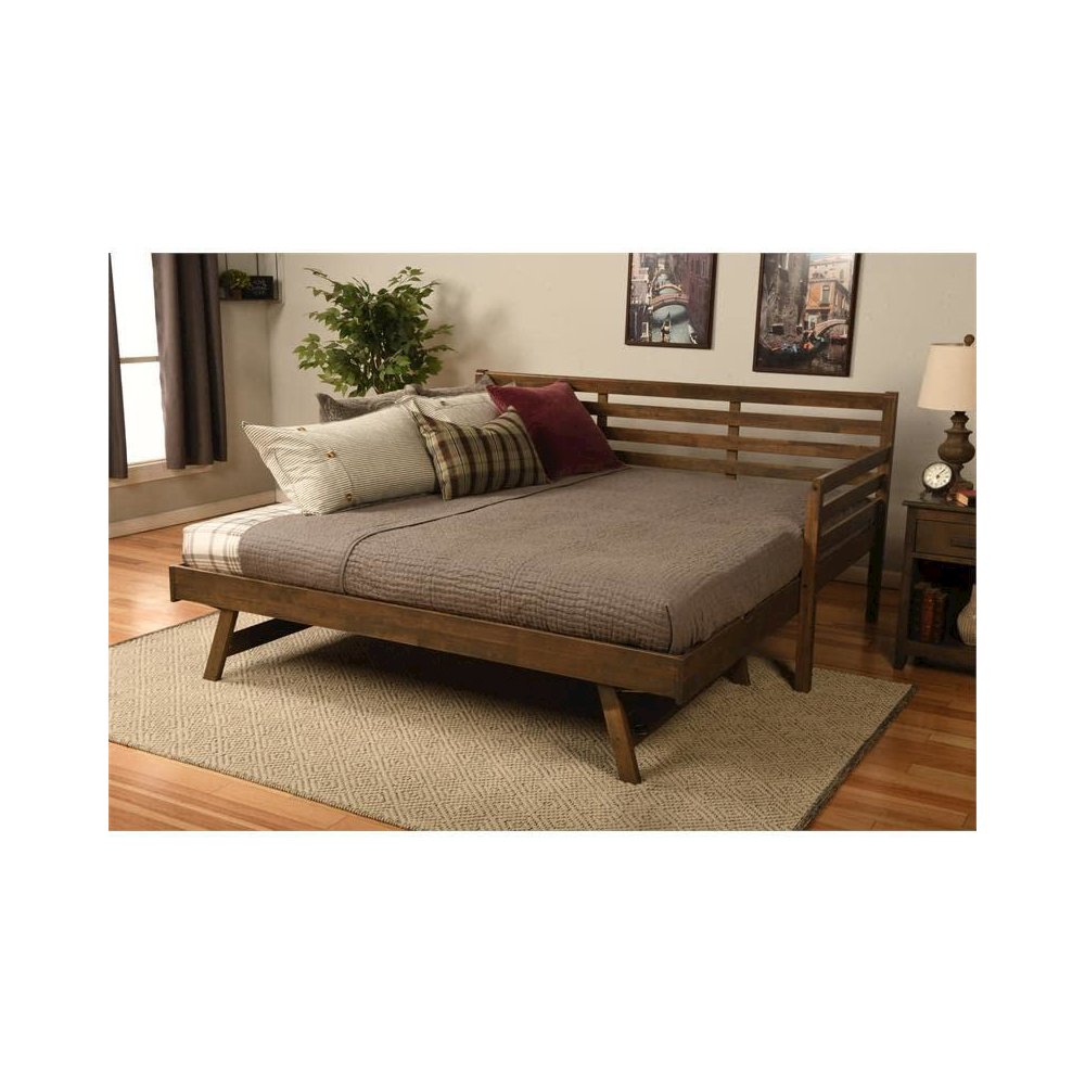 Boho  Daybed-Pop Up-Rustic Walnut Finish