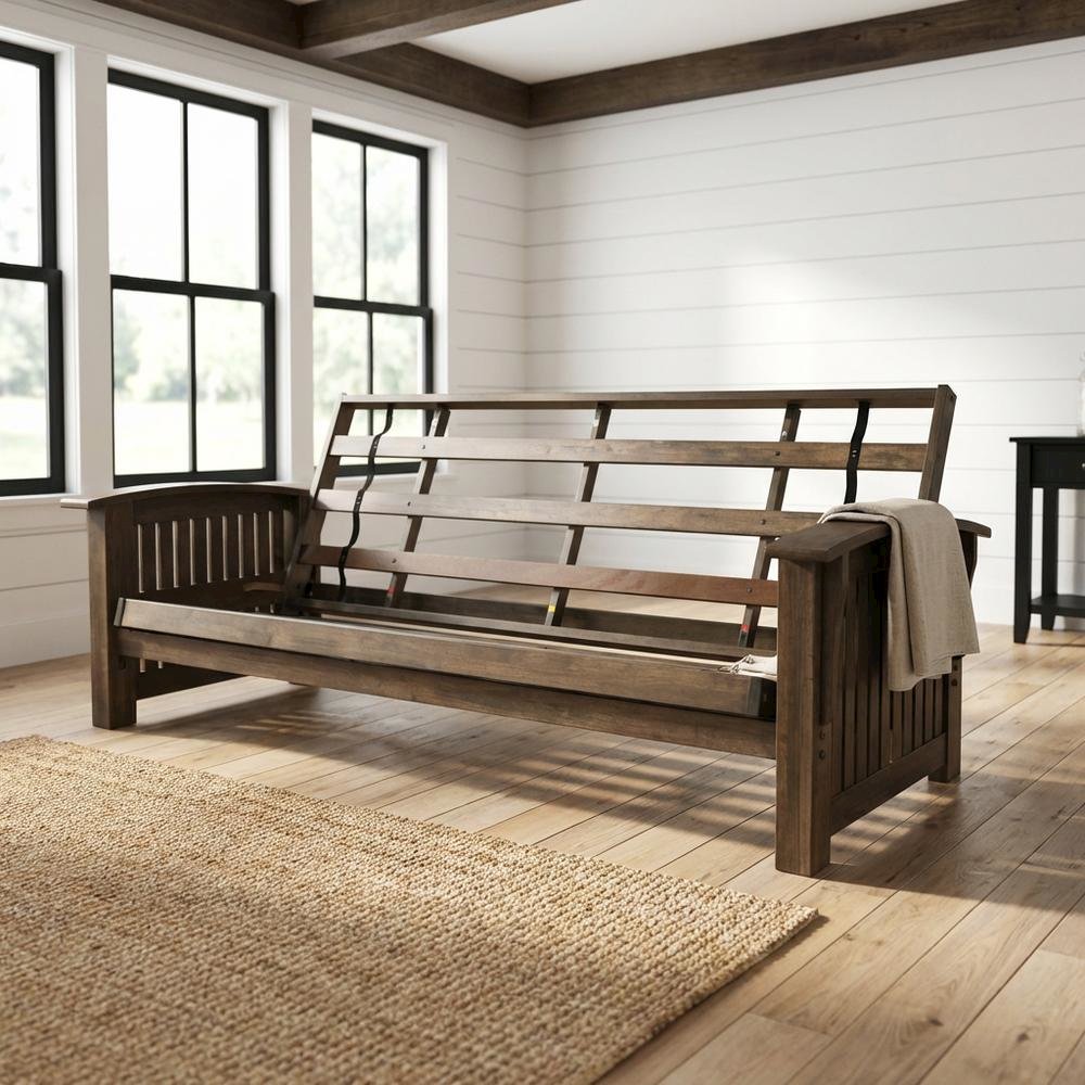 Foldable Futons with Sturdy Frame, 83-Inch Length for Comfortable Seating