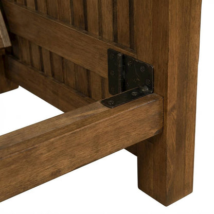 Rustic Walnut Futon with Sturdy Frame and Comfortable Seating