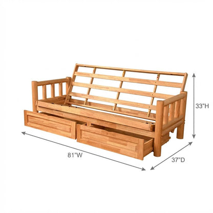 Multi-Functional Futons in Neutral Finish with Comfortable Cushioning