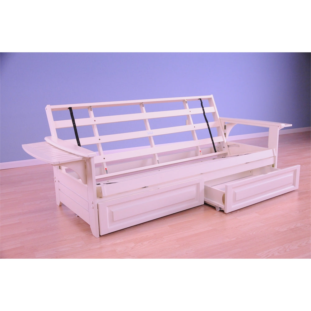 Phoenix Frame/Antique White Finish/Storage Drawers