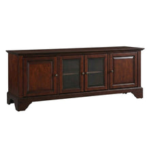 Mahogany TV Stand with Anti-Tip Mechanism and Low Profile Design