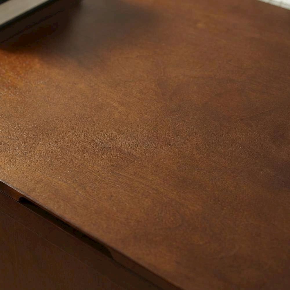 Mahogany Media Console with Anti-Tip Hardware and Sturdy Design