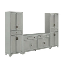 3-Piece Entertainment Center with Sideboard and Storage Pantries