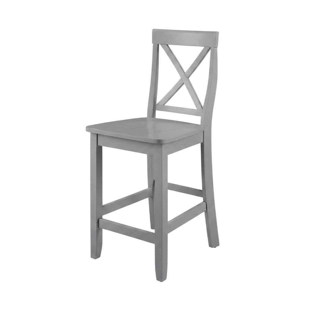 Counter Height Bar Stool Set with X-Back Design in Stylish Finish