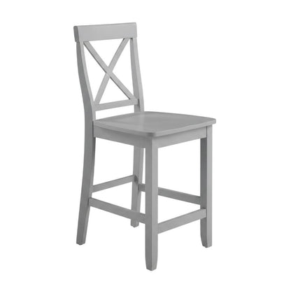 Counter Height Bar Stool Set with X-Back Design in Stylish Finish