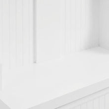 Wood hall tree with storage bench and coat hooks for entryway