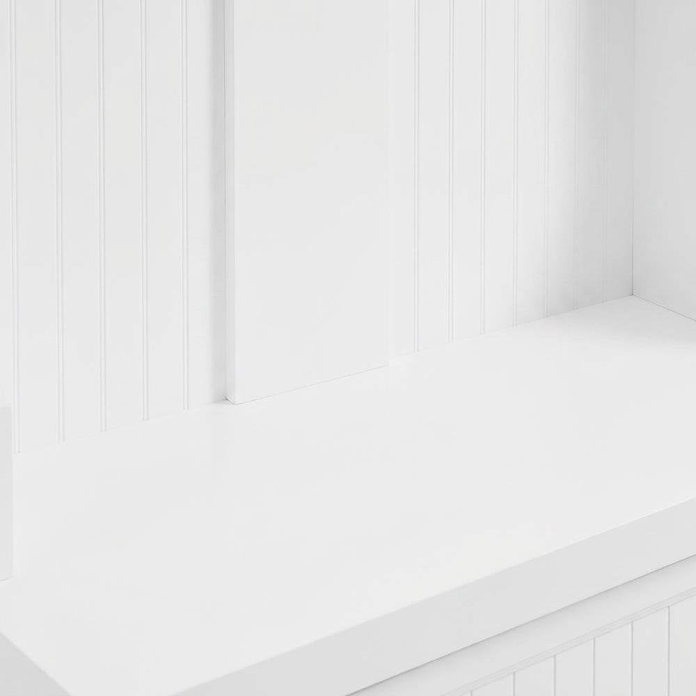 Wood hall tree with storage bench and coat hooks for entryway