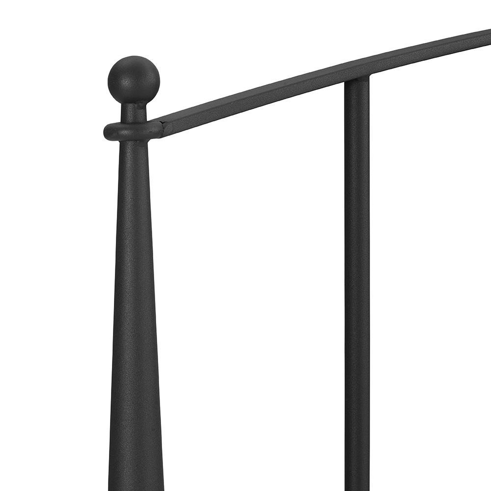 Sleek Black Steel Headboard Designed for Full and Queen Bed Frames
