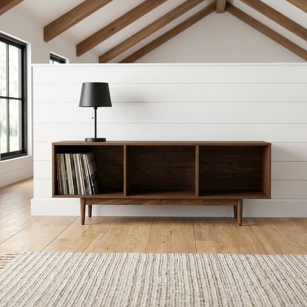 Large vinyl storage console with sturdy construction and versatile design