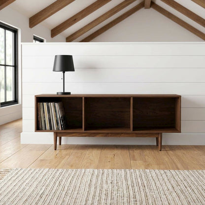 Large vinyl storage console with sturdy construction and versatile design