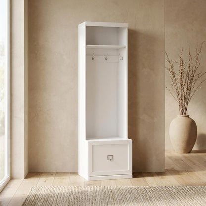 Hall Tree with Shelves and Coat Storage in Elegant Finish