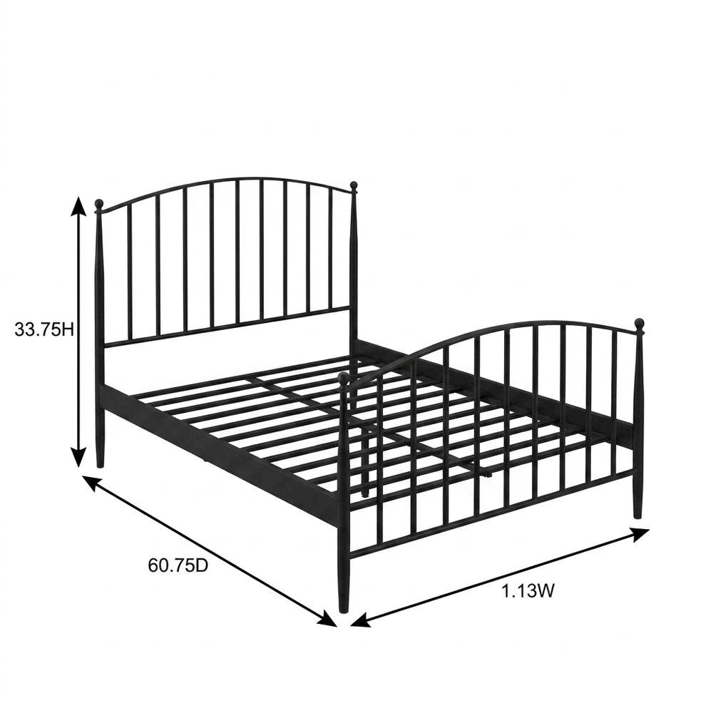 Black Queen Headboard and Footboard with Classic Design and Durable Finish