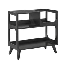 Compact Record Player Stand with Vinyl Storage and Modern Design
