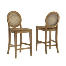 Cane-Back Counter Stool Set with Elegant Design and Comfortable Seating