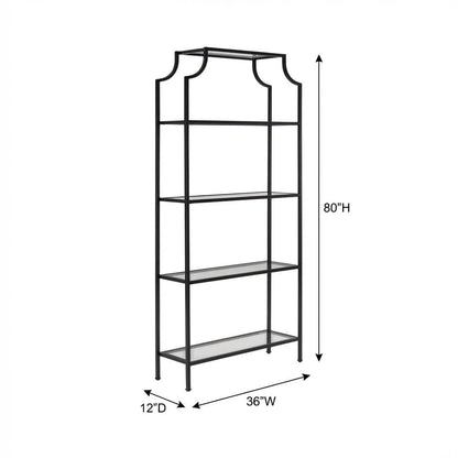 Oil Rubbed Bronze Etagere with Anti-Tip Hardware and Sturdy Frame