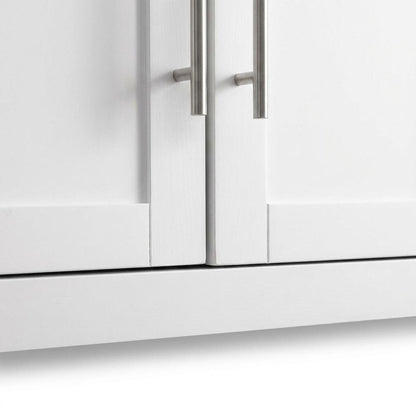 White 2-Piece Wall Storage Cabinet Set, MDF Birch Veneer