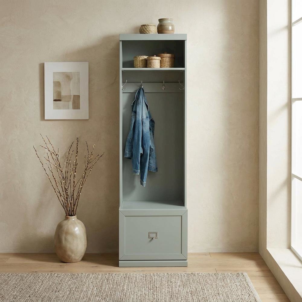 Wood Hall Tree with Storage Bench and Coat Hooks for Entryway