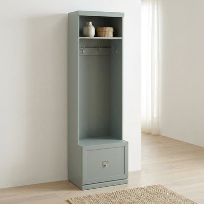 Wood Hall Tree with Storage Bench and Coat Hooks for Entryway