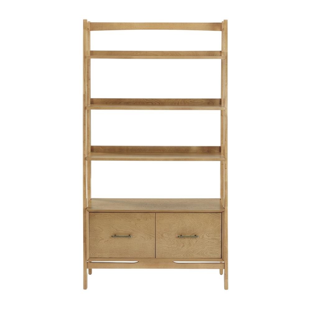 Large Acorn Floor Shelf with Anti-Tip Hardware for Freestanding Storage