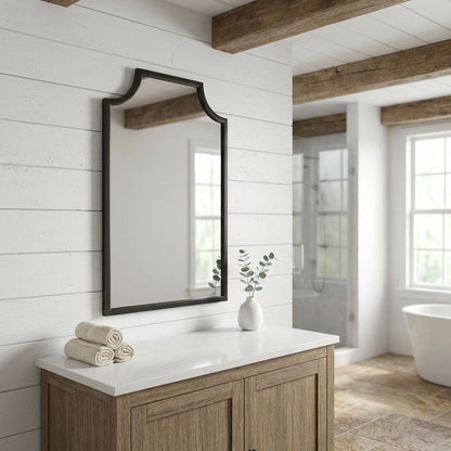 Oil Rubbed Bronze Bathroom Mirror with Anti-Tip Hardware and ISTA Certification