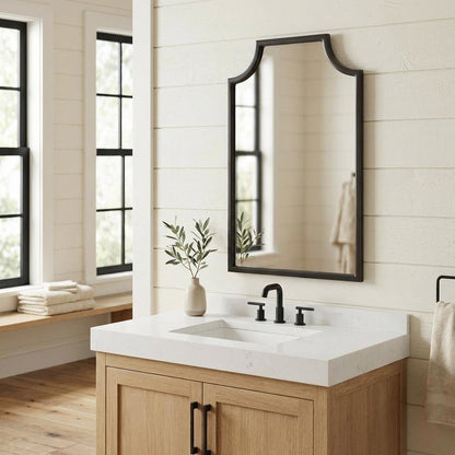 Oil Rubbed Bronze Bathroom Mirror with Anti-Tip Hardware and ISTA Certification