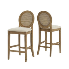 Cane-Back Counter Stool Set with Stylish Design and Durable Frame